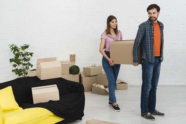 A Young Couple Moving into a New Home
