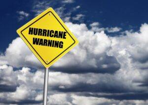 Hurricane Warning sign