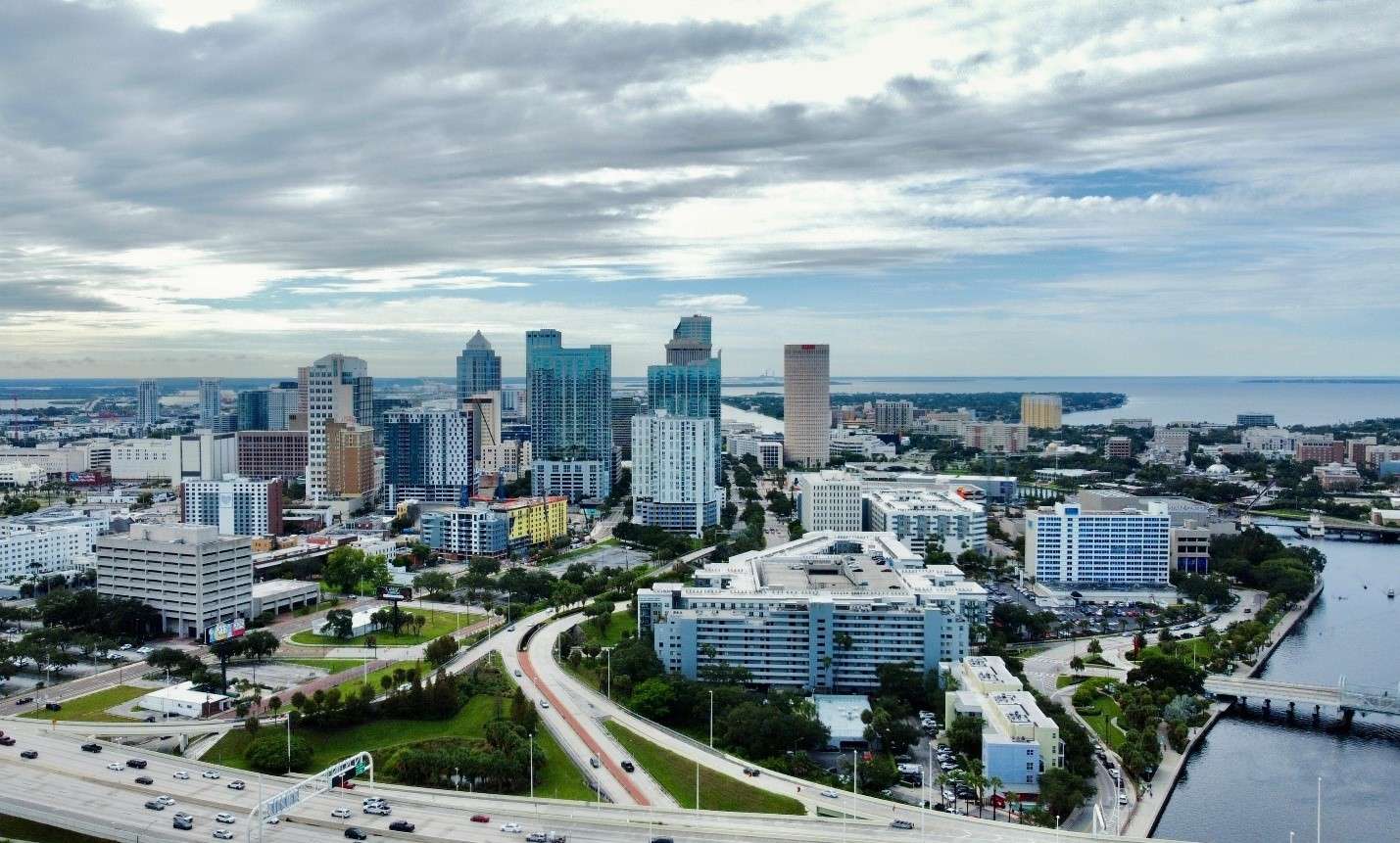 Aerial view of downtown Tampa, Florida
